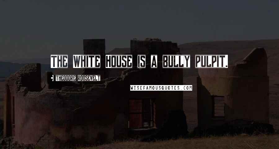 Theodore Roosevelt Quotes: The White House is a bully pulpit.