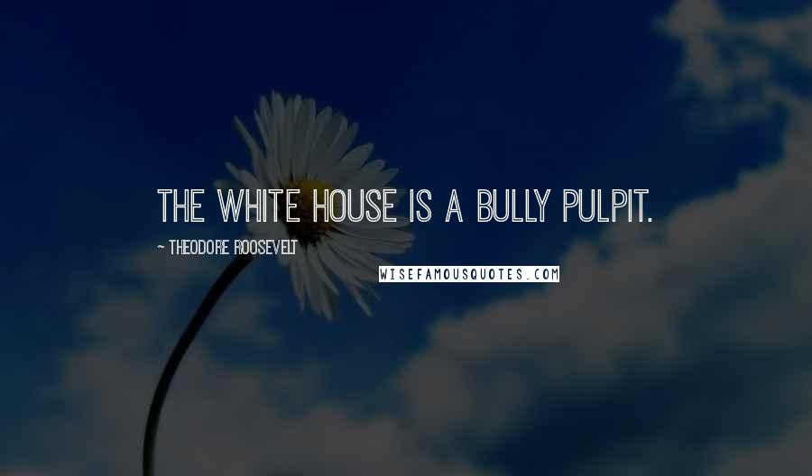 Theodore Roosevelt Quotes: The White House is a bully pulpit.