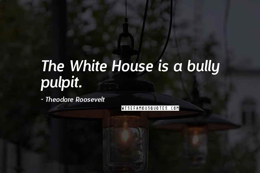Theodore Roosevelt Quotes: The White House is a bully pulpit.