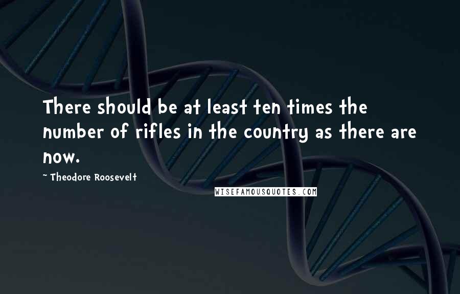 Theodore Roosevelt Quotes: There should be at least ten times the number of rifles in the country as there are now.