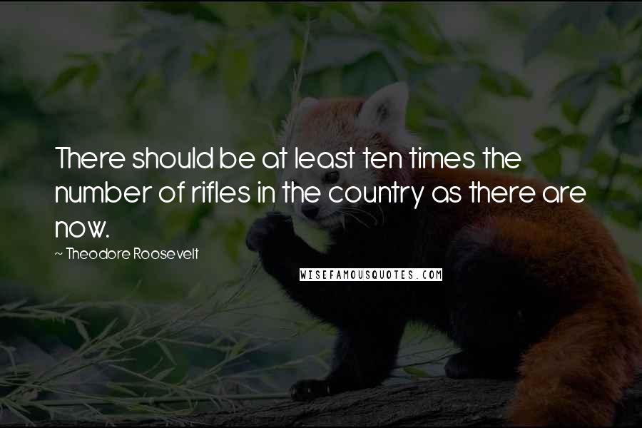 Theodore Roosevelt Quotes: There should be at least ten times the number of rifles in the country as there are now.