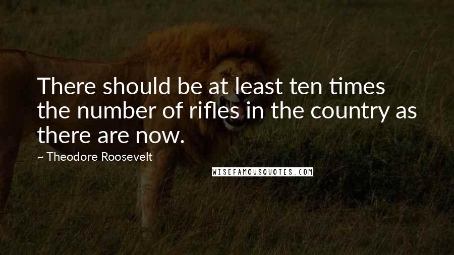 Theodore Roosevelt Quotes: There should be at least ten times the number of rifles in the country as there are now.