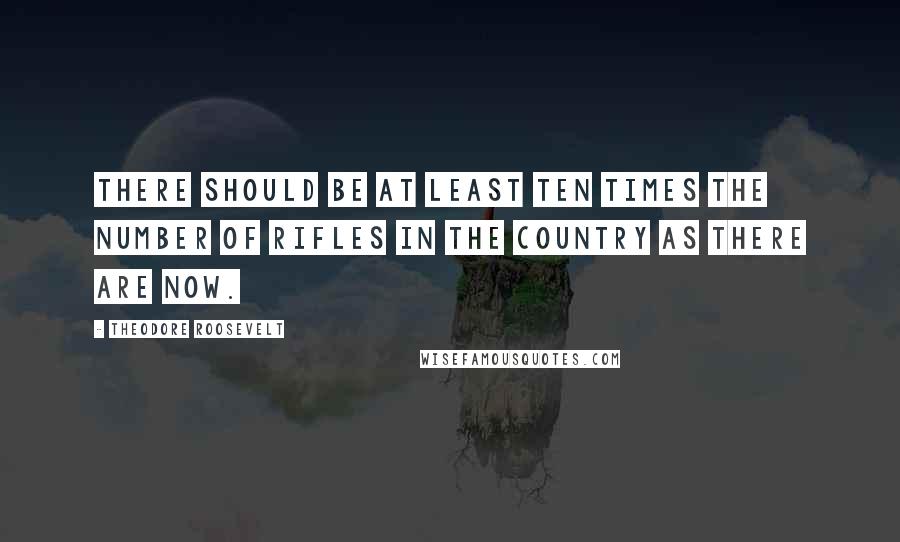 Theodore Roosevelt Quotes: There should be at least ten times the number of rifles in the country as there are now.