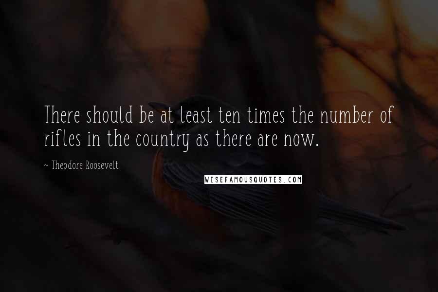 Theodore Roosevelt Quotes: There should be at least ten times the number of rifles in the country as there are now.