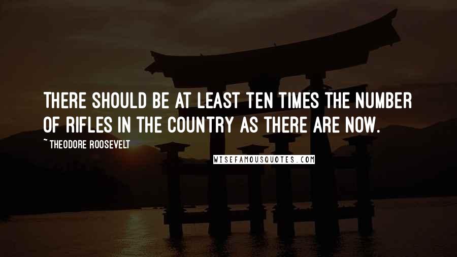 Theodore Roosevelt Quotes: There should be at least ten times the number of rifles in the country as there are now.