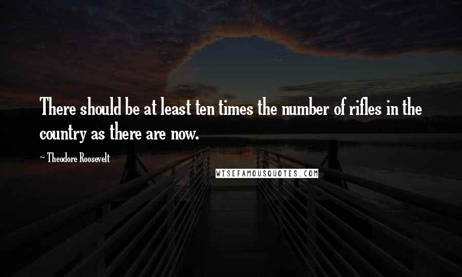 Theodore Roosevelt Quotes: There should be at least ten times the number of rifles in the country as there are now.