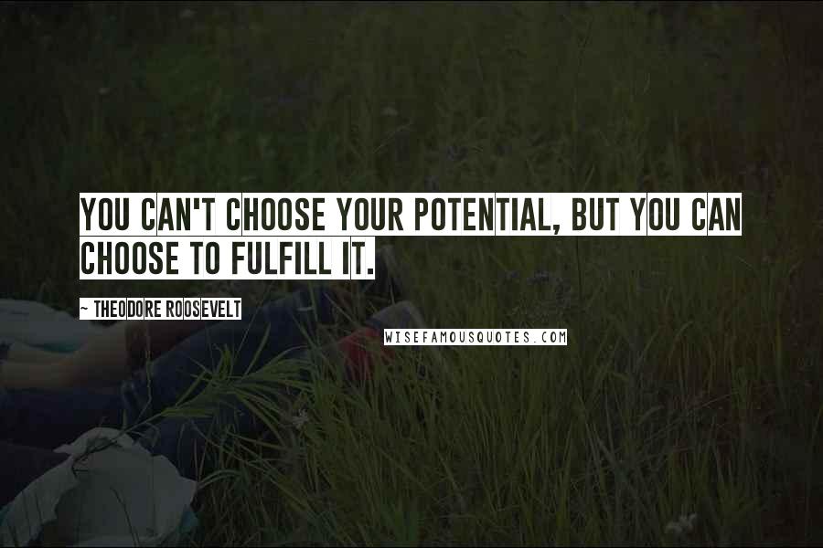 Theodore Roosevelt Quotes: You can't choose your potential, but you can choose to fulfill it.