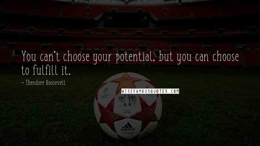 Theodore Roosevelt Quotes: You can't choose your potential, but you can choose to fulfill it.