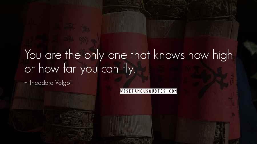 Theodore Volgoff Quotes: You are the only one that knows how high or how far you can fly.