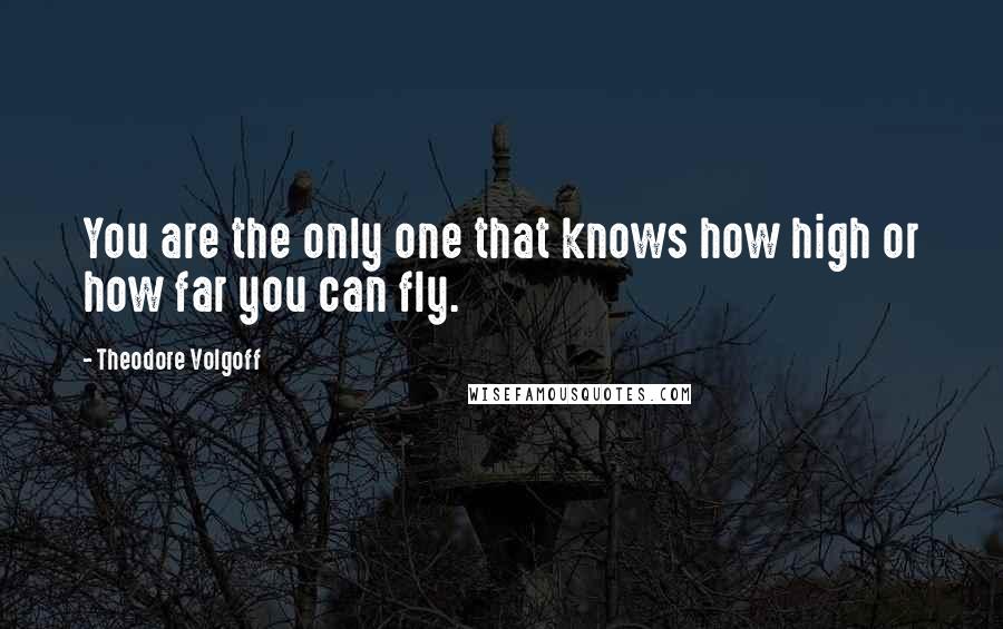 Theodore Volgoff Quotes: You are the only one that knows how high or how far you can fly.