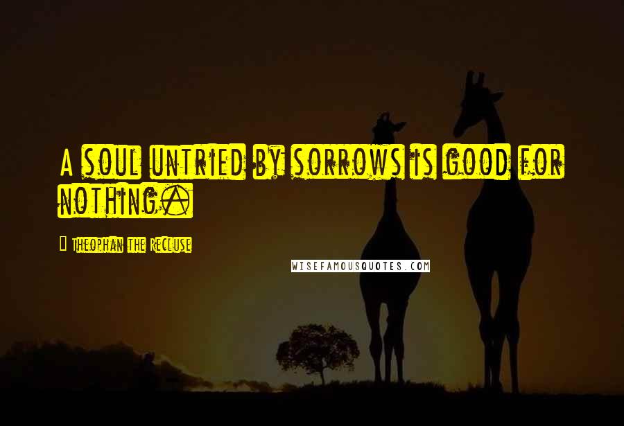 Theophan The Recluse Quotes: A soul untried by sorrows is good for nothing.