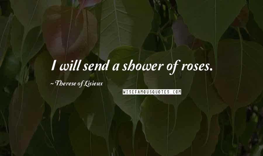 Therese Of Lisieux Quotes: I will send a shower of roses.