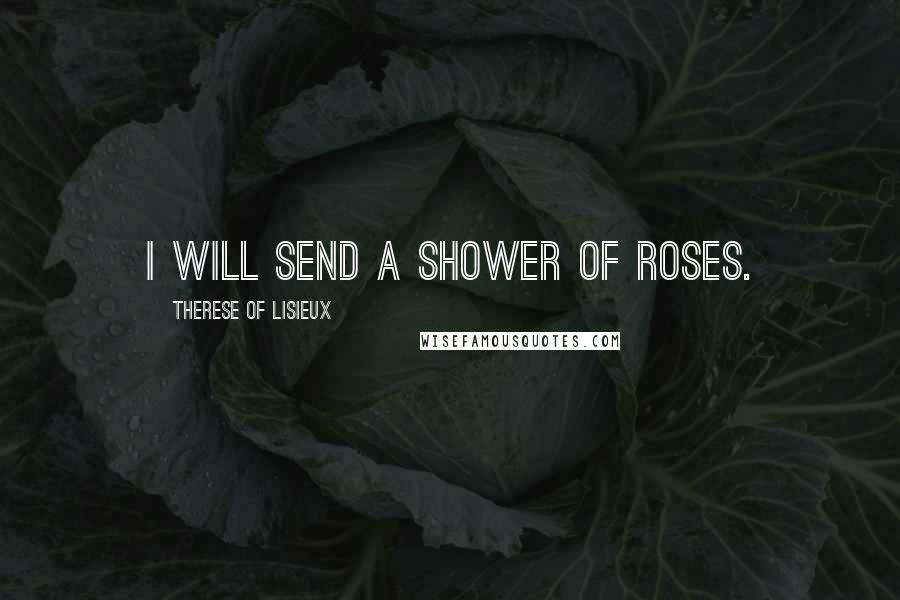 Therese Of Lisieux Quotes: I will send a shower of roses.