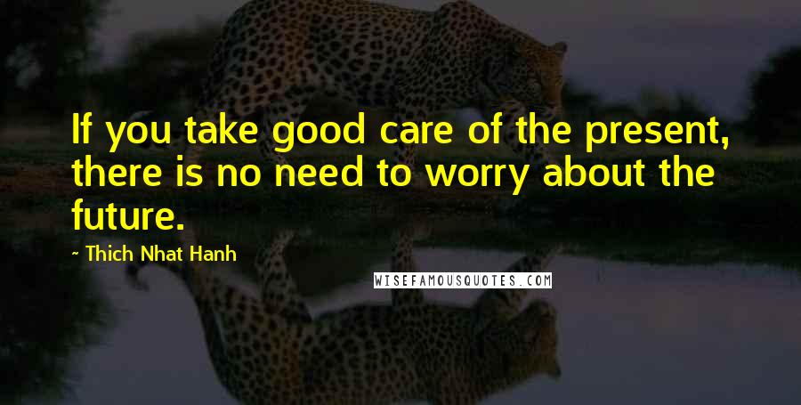 Thich Nhat Hanh Quotes: If you take good care of the present, there is no need to worry about the future.