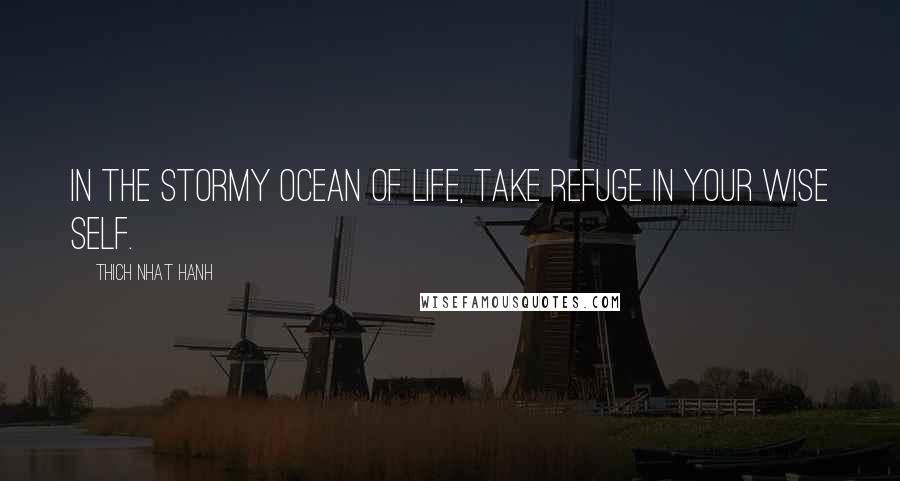 Thich Nhat Hanh Quotes: In the stormy ocean of life, take refuge in your wise self.
