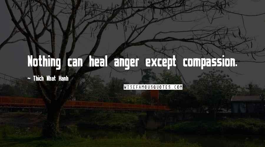 Thich Nhat Hanh Quotes: Nothing can heal anger except compassion.