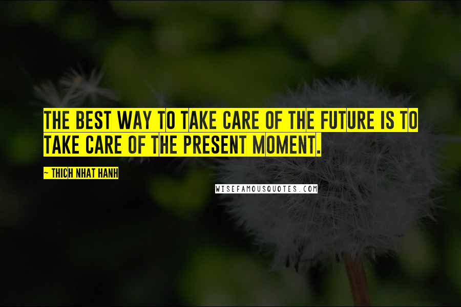 Thich Nhat Hanh Quotes: The best way to take care of the future is to take care of the present moment.