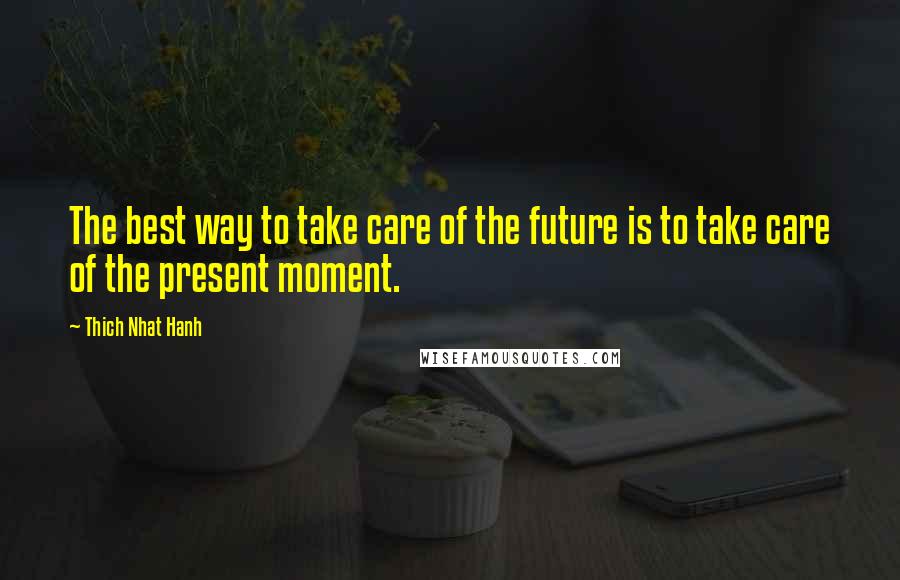 Thich Nhat Hanh Quotes: The best way to take care of the future is to take care of the present moment.