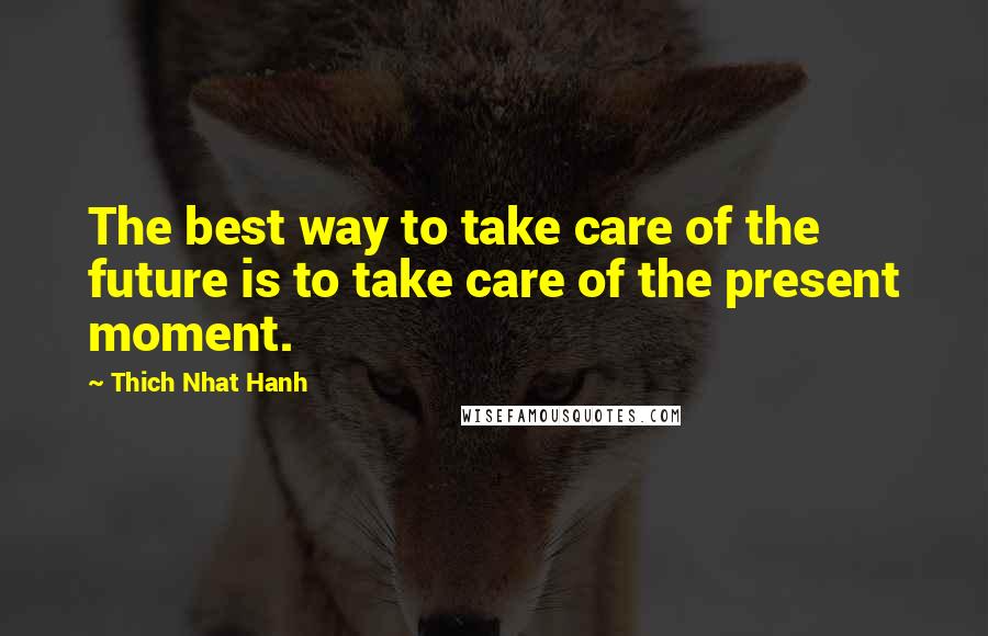 Thich Nhat Hanh Quotes: The best way to take care of the future is to take care of the present moment.