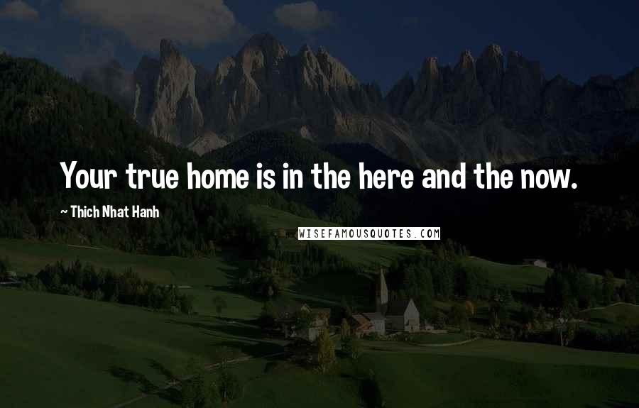 Thich Nhat Hanh Quotes: Your true home is in the here and the now.