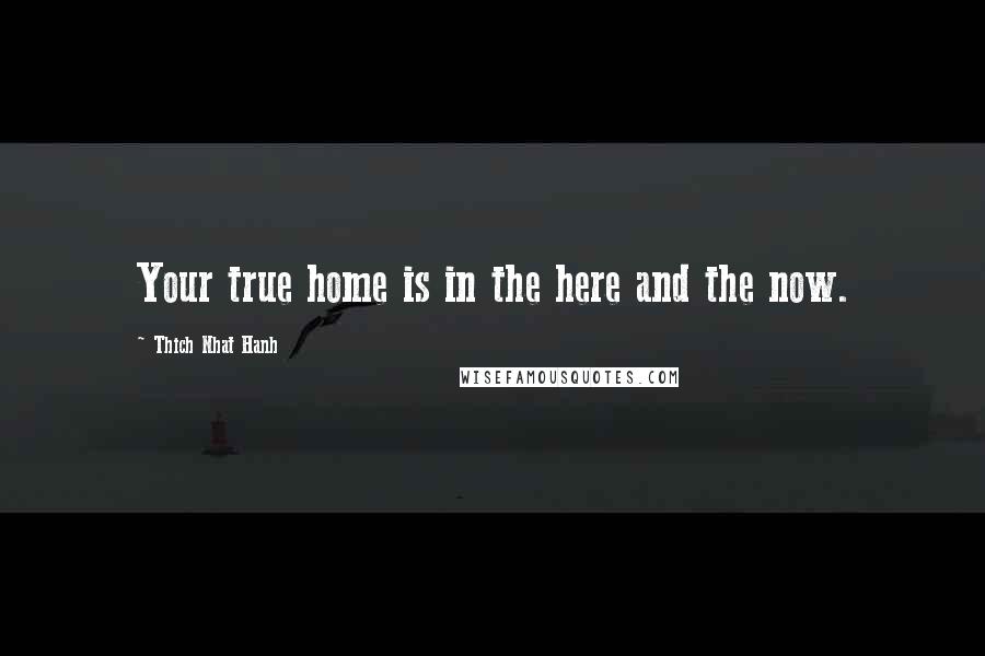 Thich Nhat Hanh Quotes: Your true home is in the here and the now.