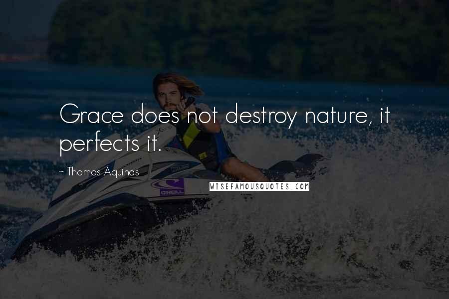 Thomas Aquinas Quotes: Grace does not destroy nature, it perfects it.