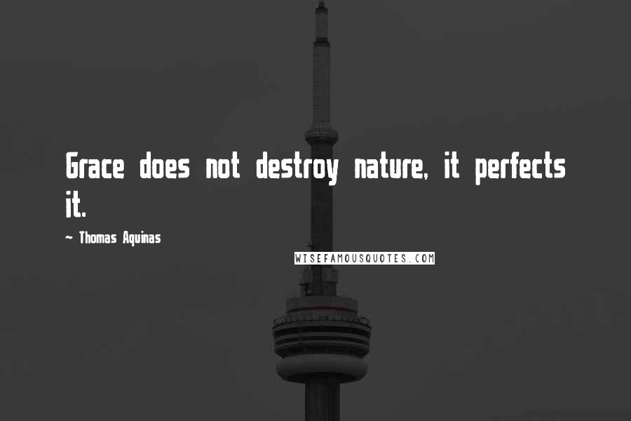 Thomas Aquinas Quotes: Grace does not destroy nature, it perfects it.