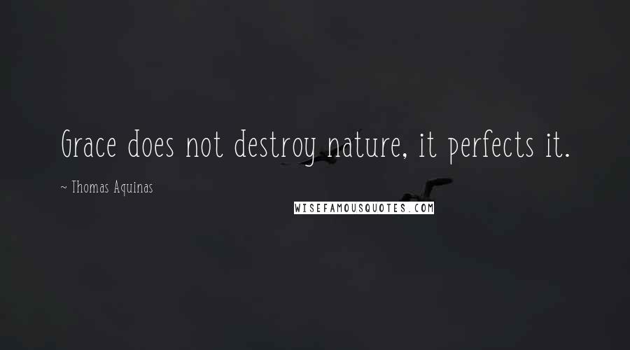 Thomas Aquinas Quotes: Grace does not destroy nature, it perfects it.