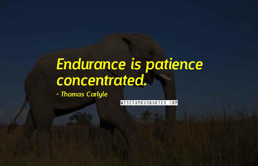 Thomas Carlyle Quotes: Endurance is patience concentrated.