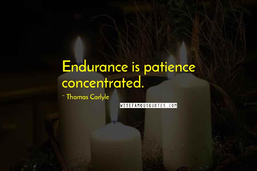 Thomas Carlyle Quotes: Endurance is patience concentrated.