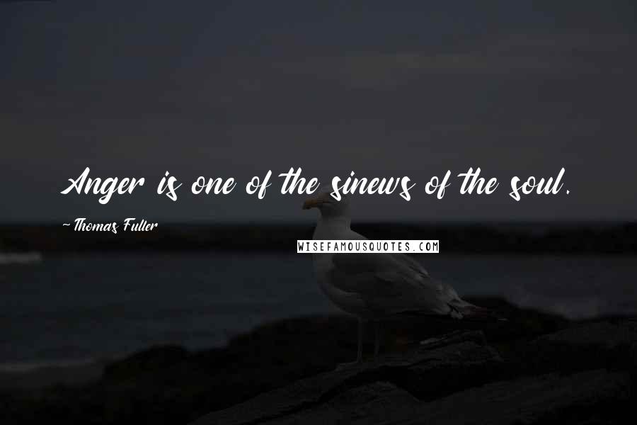 Thomas Fuller Quotes: Anger is one of the sinews of the soul.