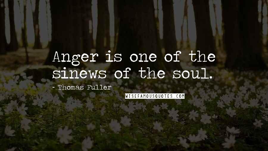 Thomas Fuller Quotes: Anger is one of the sinews of the soul.