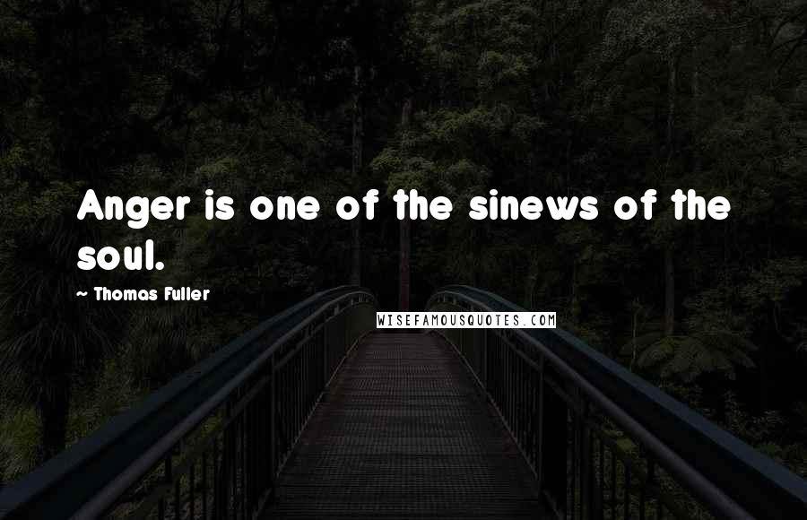 Thomas Fuller Quotes: Anger is one of the sinews of the soul.