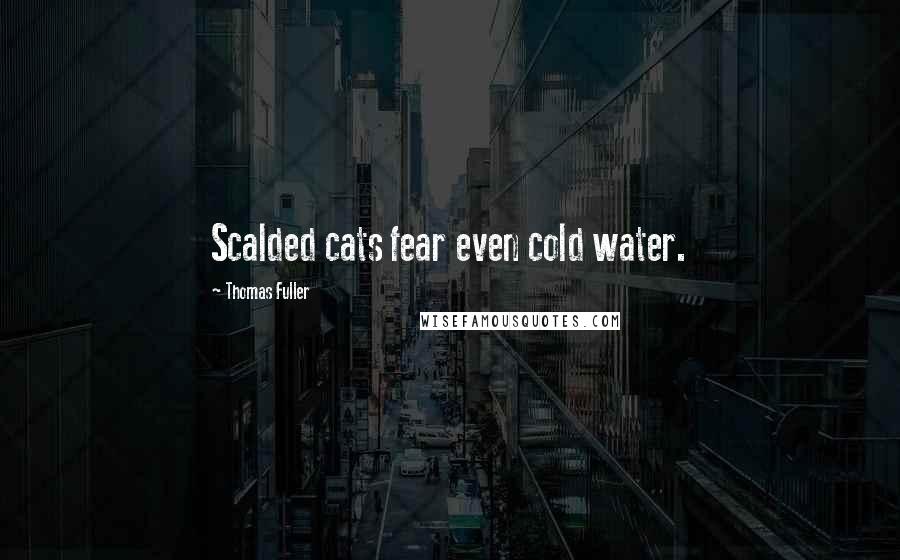 Thomas Fuller Quotes: Scalded cats fear even cold water.