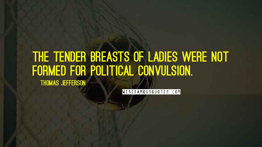 Thomas Jefferson Quotes: The tender breasts of ladies were not formed for political convulsion.