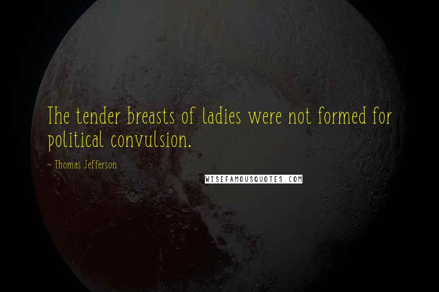 Thomas Jefferson Quotes: The tender breasts of ladies were not formed for political convulsion.
