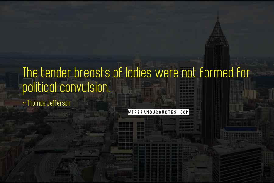 Thomas Jefferson Quotes: The tender breasts of ladies were not formed for political convulsion.