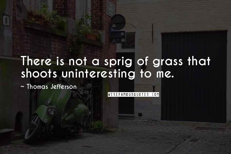 Thomas Jefferson Quotes: There is not a sprig of grass that shoots uninteresting to me.