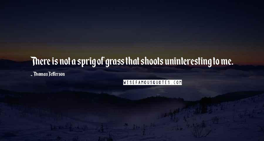 Thomas Jefferson Quotes: There is not a sprig of grass that shoots uninteresting to me.