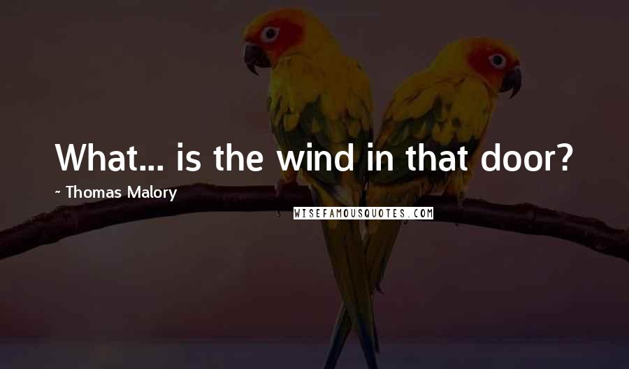 Thomas Malory Quotes: What... is the wind in that door?