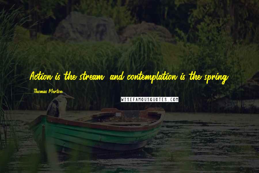 Thomas Merton Quotes: Action is the stream, and contemplation is the spring.