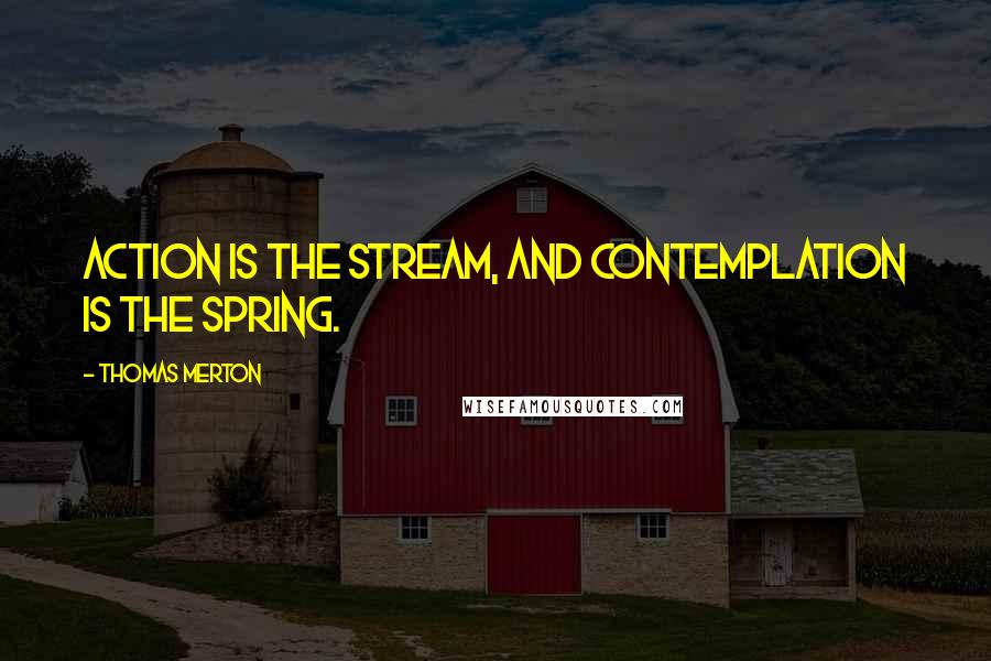 Thomas Merton Quotes: Action is the stream, and contemplation is the spring.