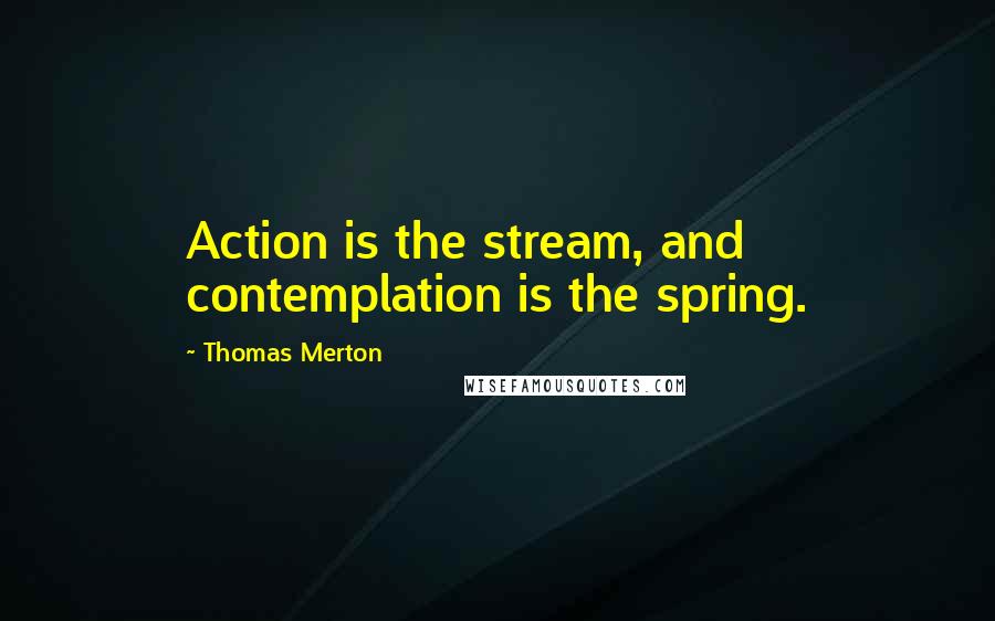 Thomas Merton Quotes: Action is the stream, and contemplation is the spring.