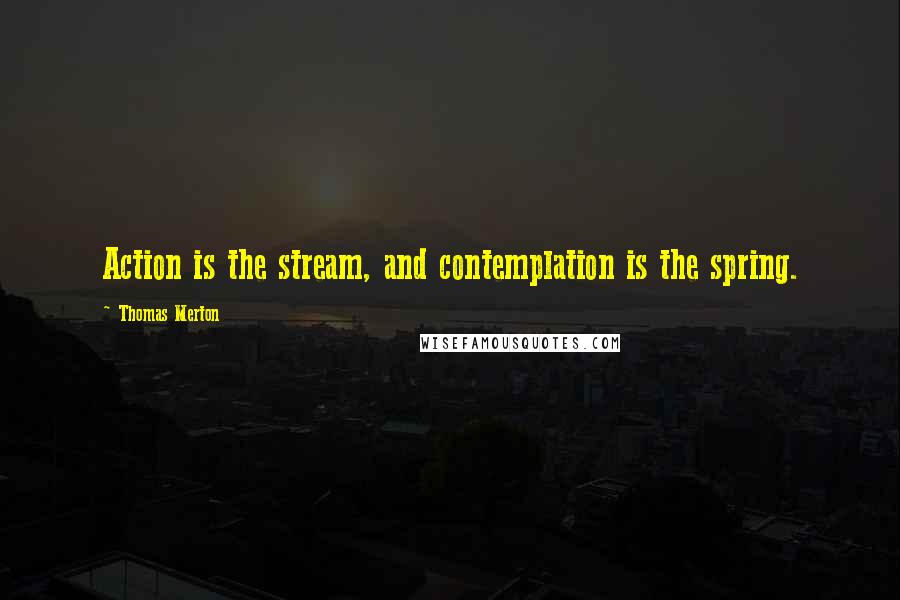 Thomas Merton Quotes: Action is the stream, and contemplation is the spring.