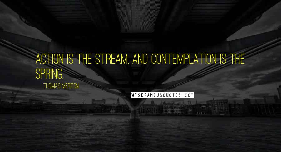 Thomas Merton Quotes: Action is the stream, and contemplation is the spring.