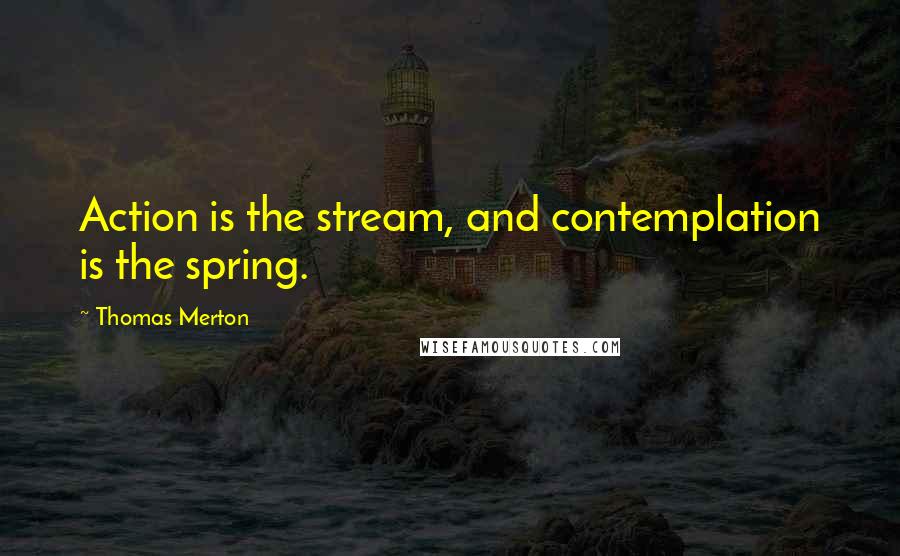 Thomas Merton Quotes: Action is the stream, and contemplation is the spring.