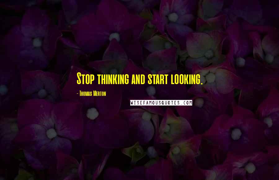 Thomas Merton Quotes: Stop thinking and start looking.