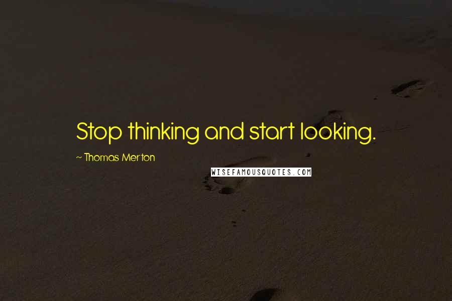 Thomas Merton Quotes: Stop thinking and start looking.