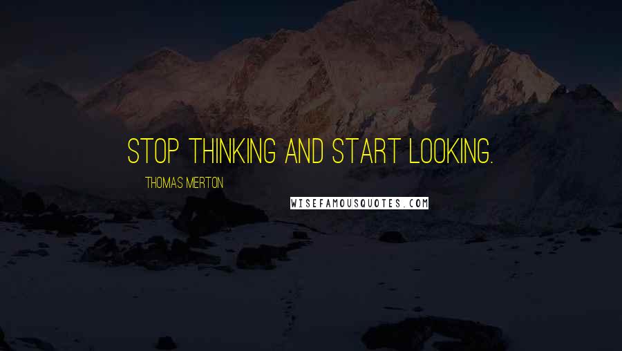 Thomas Merton Quotes: Stop thinking and start looking.