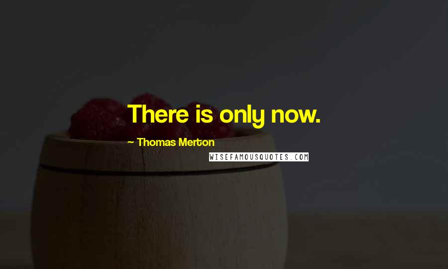 Thomas Merton Quotes: There is only now.